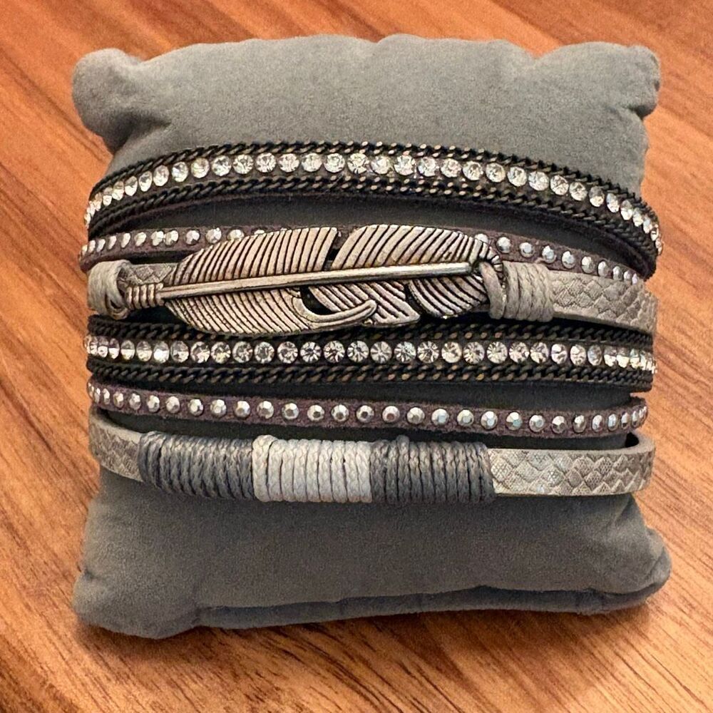Red Angel Boutique | The Light as a Feather Wrap Bracelet | Silver Tone